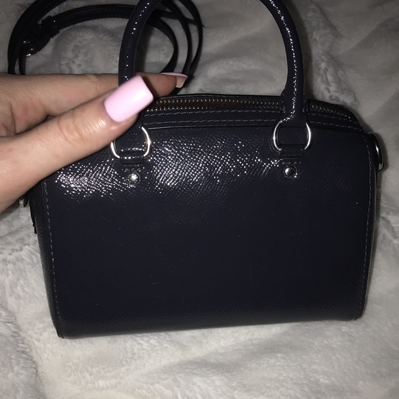 COACH MICRO ROWAN SATCHEL LEATHER CROSSBODY BAG CE631 Midnight Navy - Picture 6 of 7